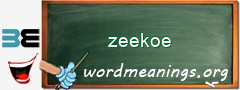 WordMeaning blackboard for zeekoe